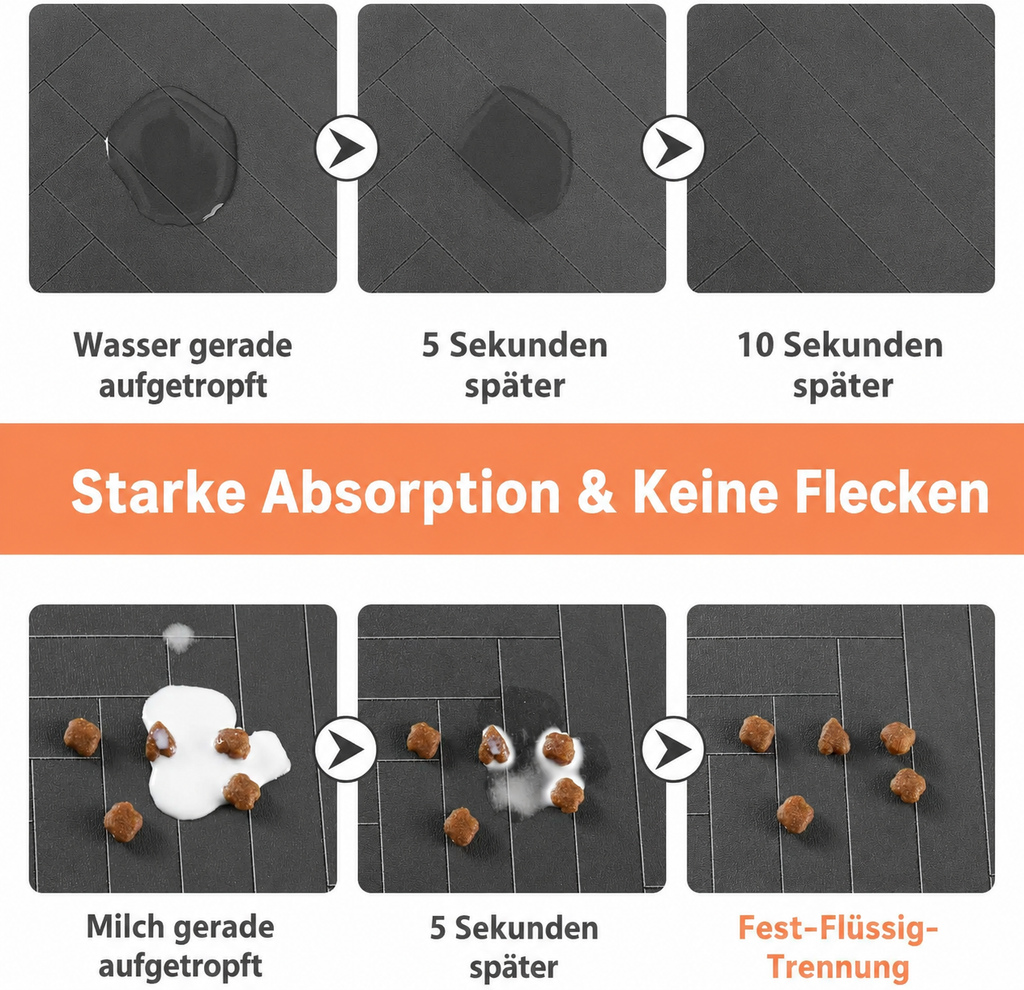 Flausi NapfMatte bodenschonend wasserabsorbierende und easy-clean Futterplatz-Matte
