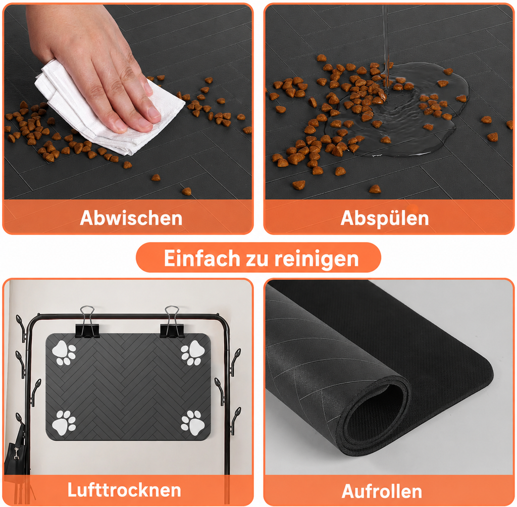 Flausi NapfMatte bodenschonend wasserabsorbierende und easy-clean Futterplatz-Matte