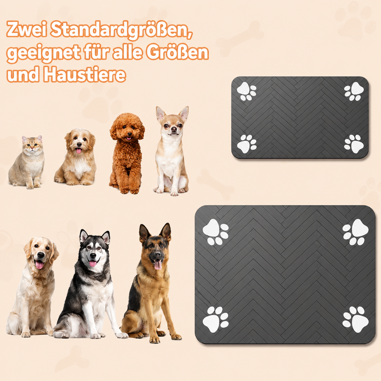 Flausi NapfMatte bodenschonend wasserabsorbierende und easy-clean Futterplatz-Matte