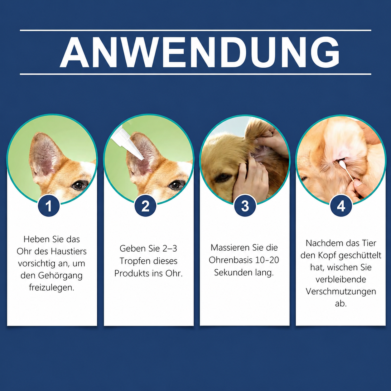 Flausi OhrenKlar pflegender Ohrenreiniger für Hunde und Katzen 100 Ml.