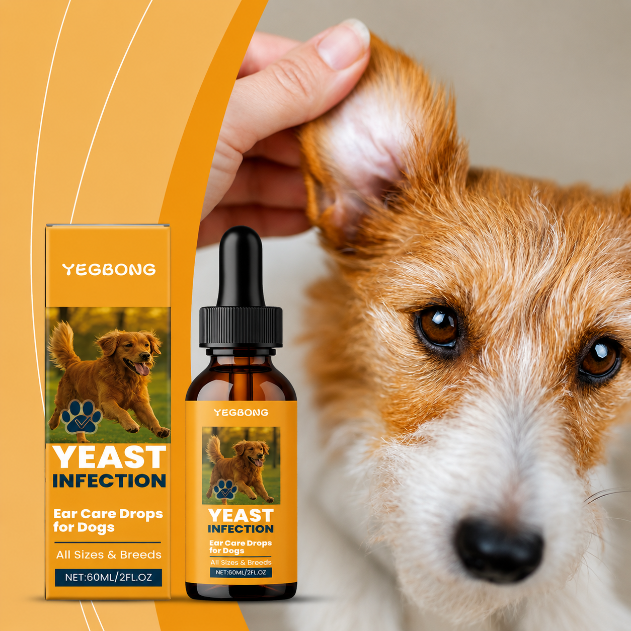 Flausi OhrenSchutz sanfte Ohrenpflege-Tropfen gegen Juckreiz und Geruch für Hunde 60 Ml.
