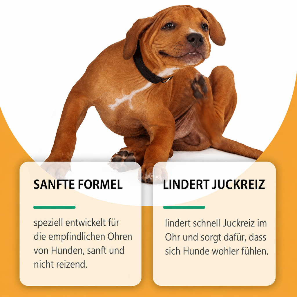 Flausi OhrenSchutz sanfte Ohrenpflege-Tropfen gegen Juckreiz und Geruch für Hunde 60 Ml.