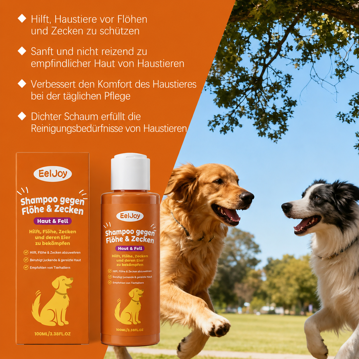 Flausi ParasitenStopp hautfreundliches Floh- und Zeckenshampoo 100 Ml.