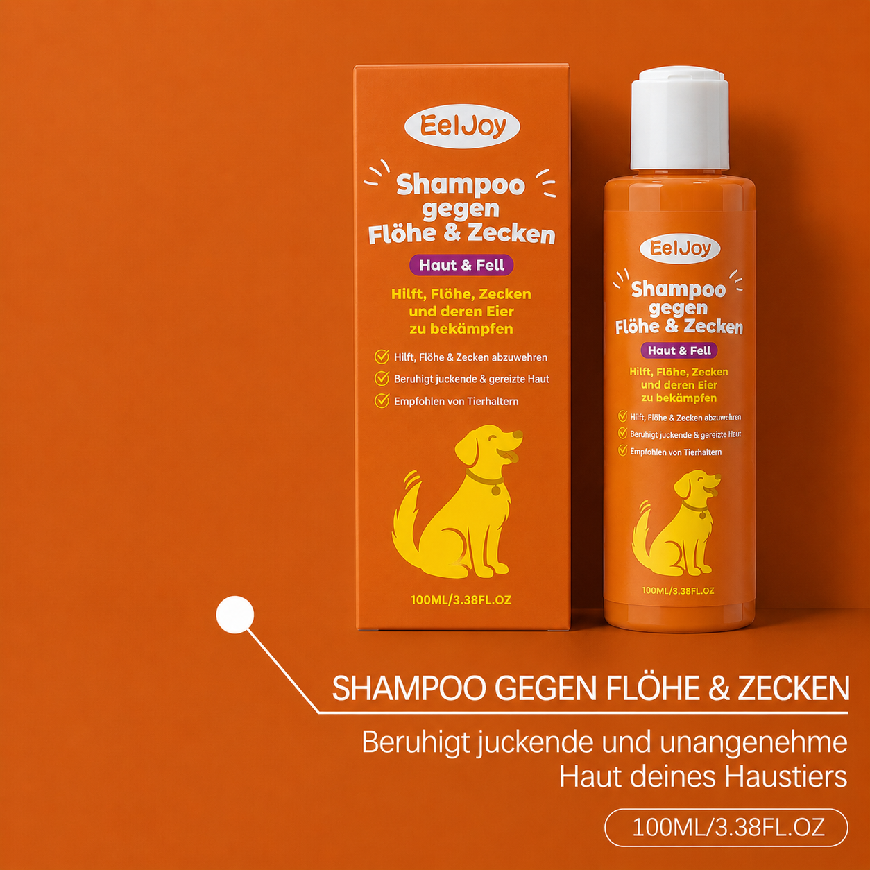 Flausi ParasitenStopp hautfreundliches Floh- und Zeckenshampoo 100 Ml.