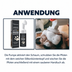 Flausi PfotenFrisch pflegender Pfotenreiniger Schaum mit Silikonbürste 100 Ml.