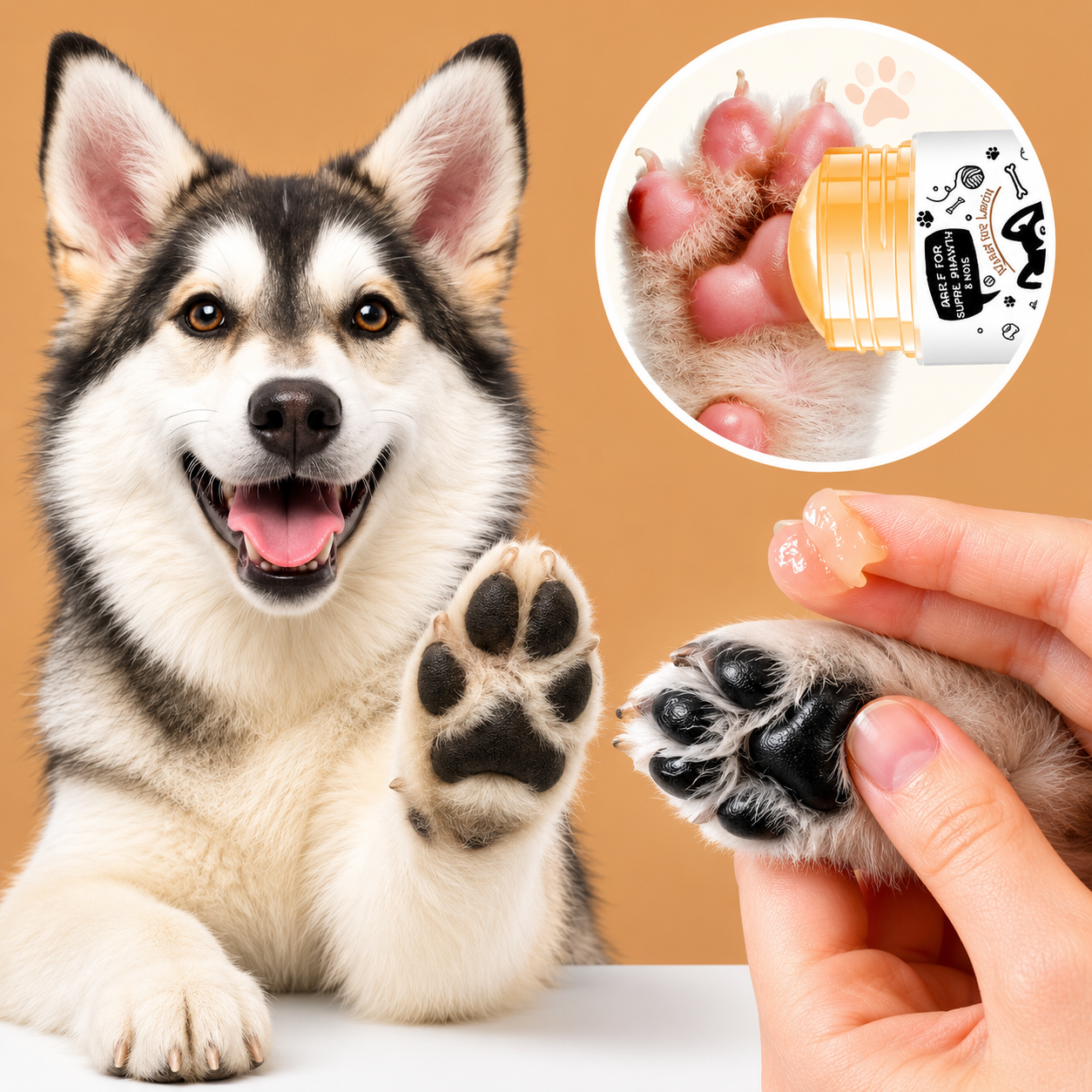Flausi PfotenSeide pflegender Nasen- und Pfotenbalsam Stick für Hunde und Katzen 45g