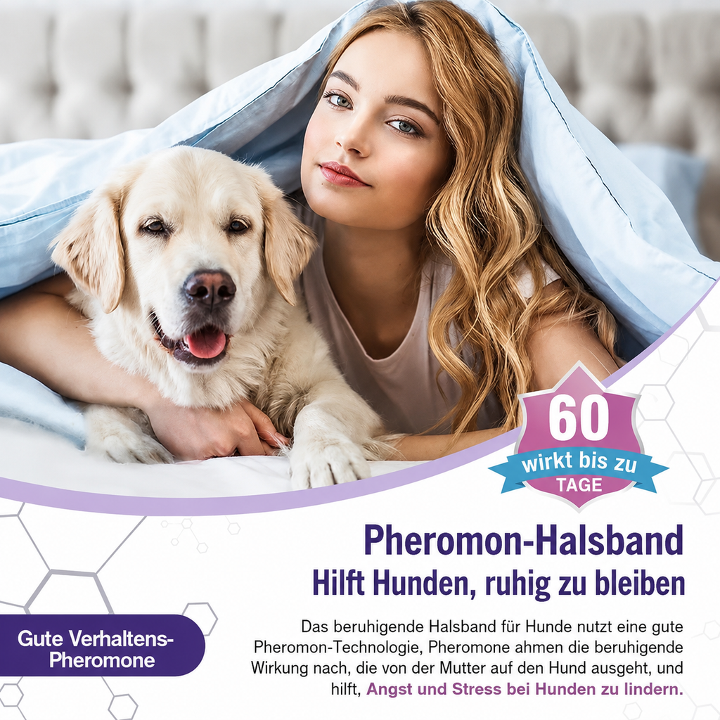 Flausi RuheBand sanftes Anti-Stress Halsband für Hunde und Katzen