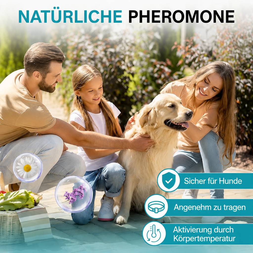 Flausi RuheBand sanftes Anti-Stress Halsband für Hunde und Katzen
