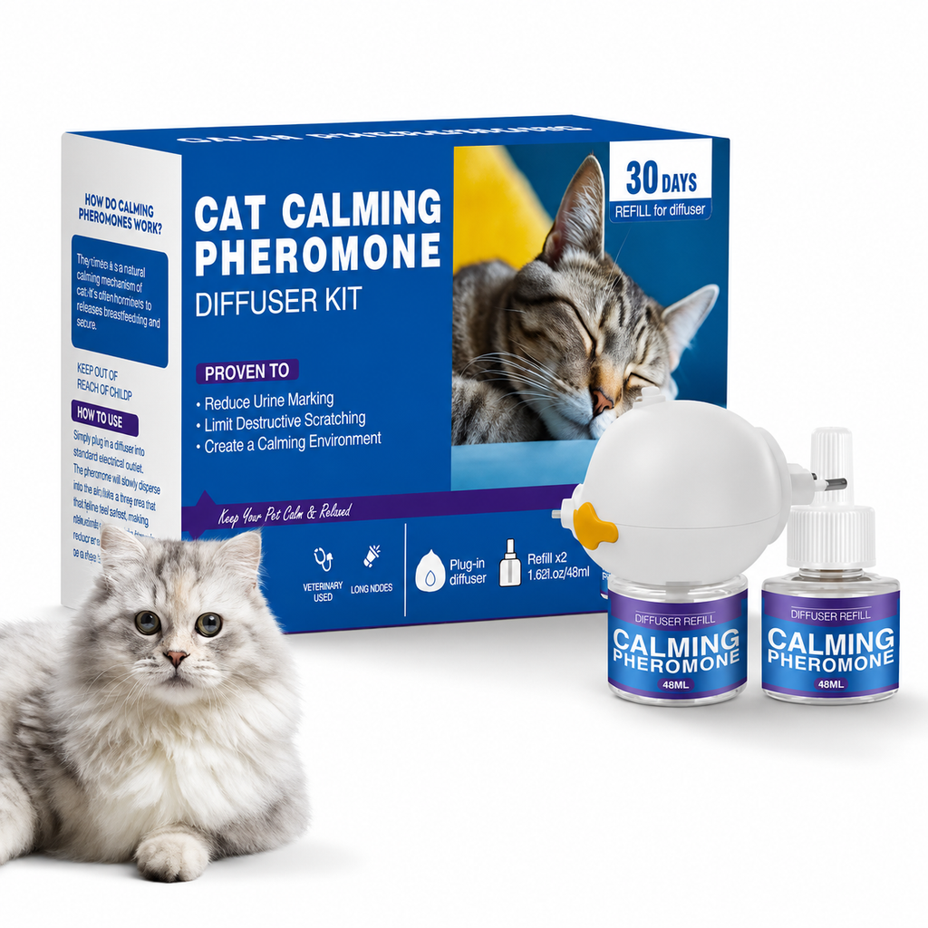 Flausi RuheDuft Anti-Stress natürliche Pheromone Diffuser Kit für Hunde und Katzen