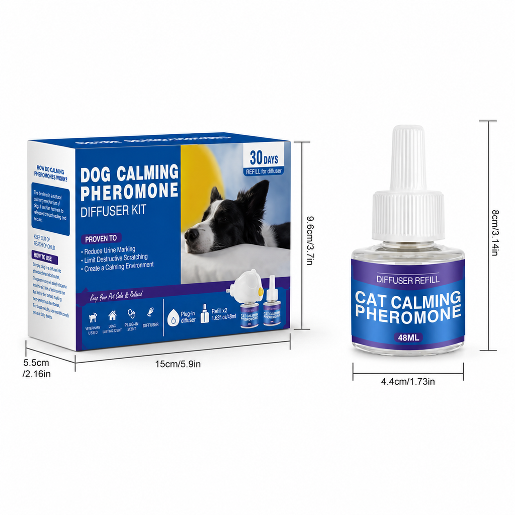 Flausi RuheDuft Anti-Stress natürliche Pheromone Diffuser Kit für Hunde und Katzen