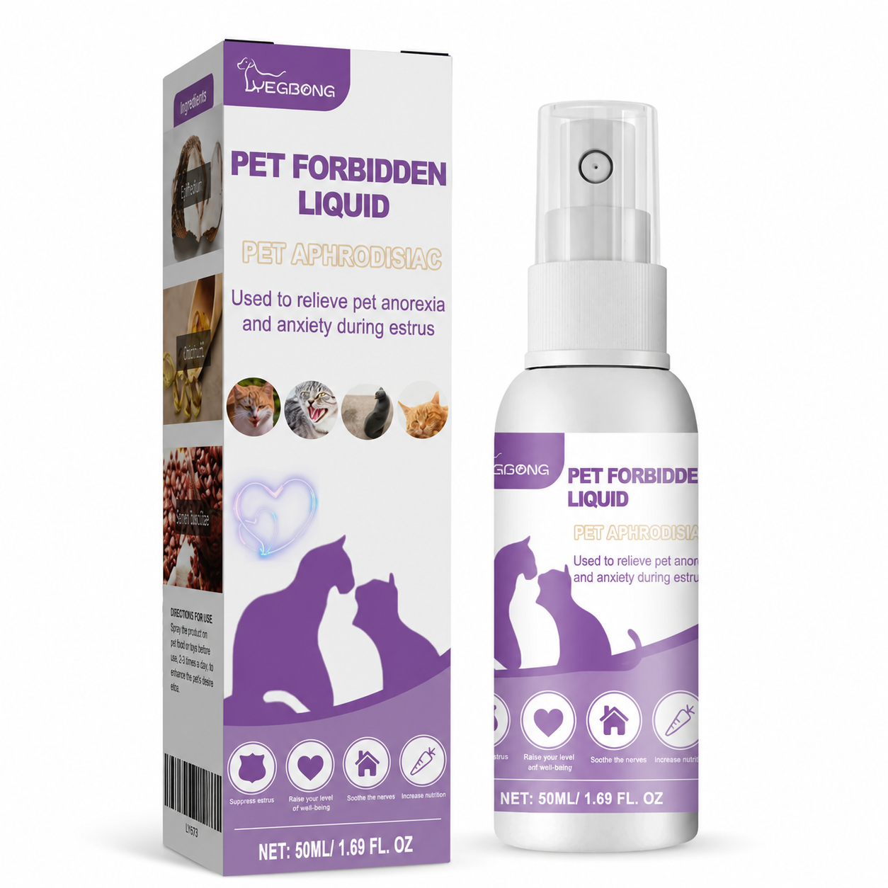 Flausi RuheSpray Anti-Stress natürliches Beruhigungsspray für Hunde und Katzen 50 Ml.