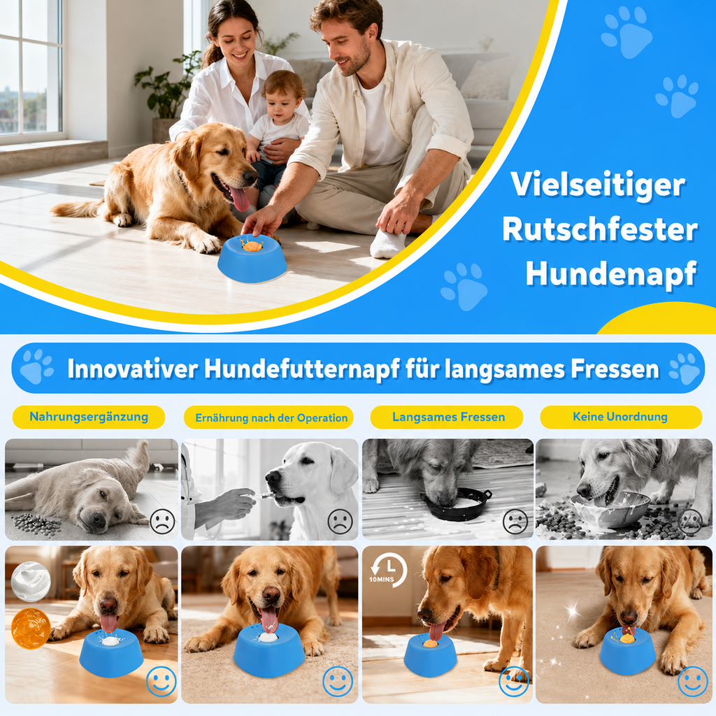 Flausi SchlabberStopp gesundheitsfördernder Anti-Schling Napf für Hunde und Katzen
