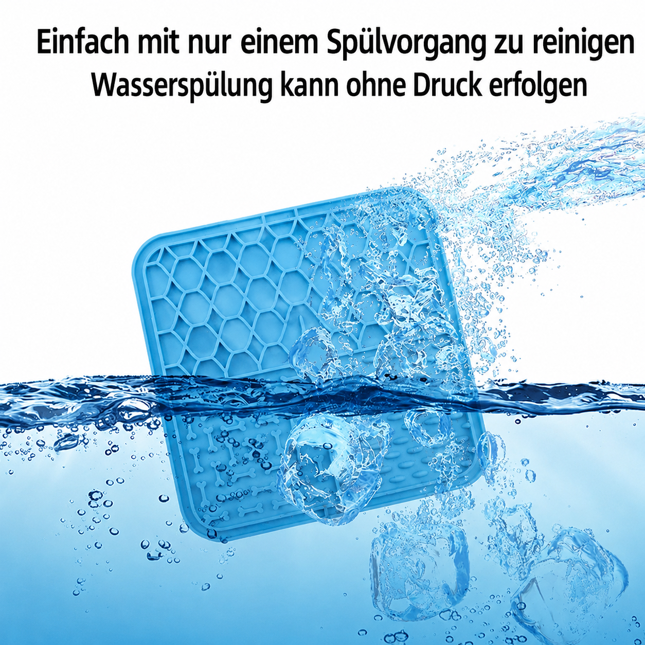 Flausi SchleckSpaß beruhigende Schleckmatte mit 4 Texturzonen für Hunde und Katzen