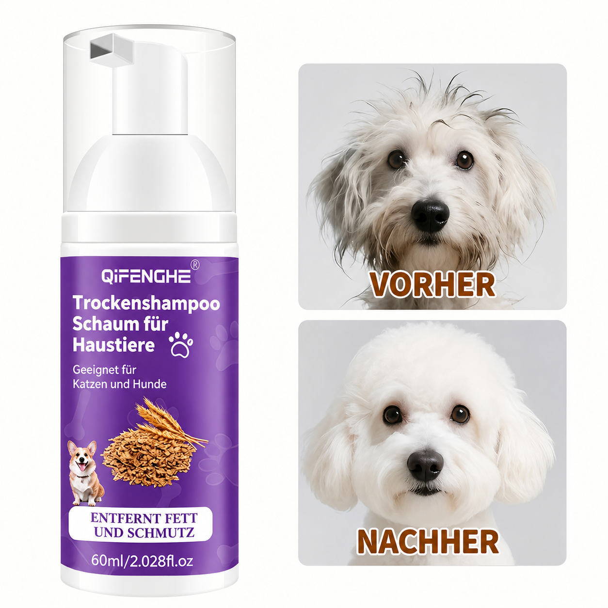 Flausi SchnellFrisch sanfter Trockenshampoo-Schaum ohne Wasser 60 ml