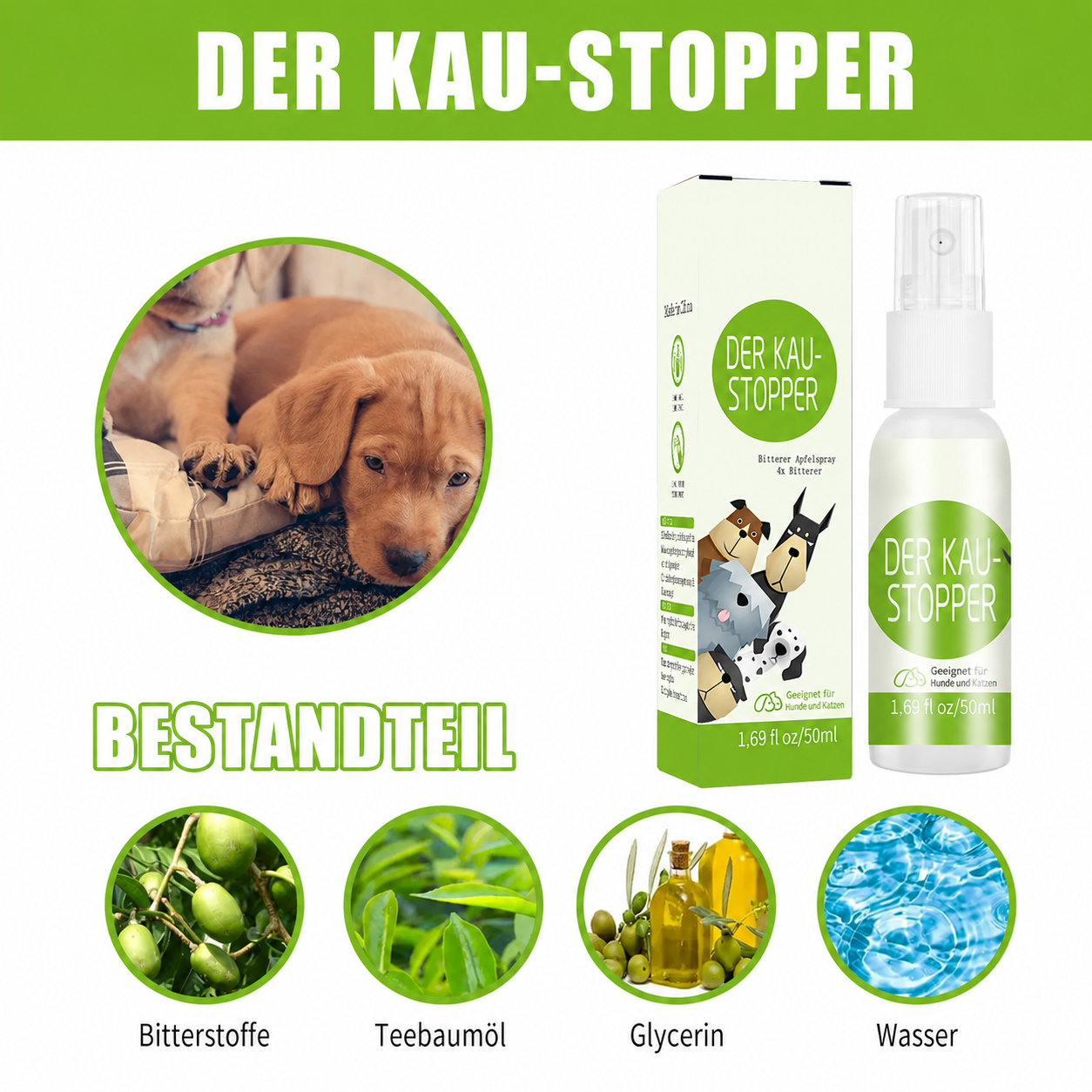 Flausi StoppSpray naturbasiertes Anti-Markier Spray für Hunde und Katzen