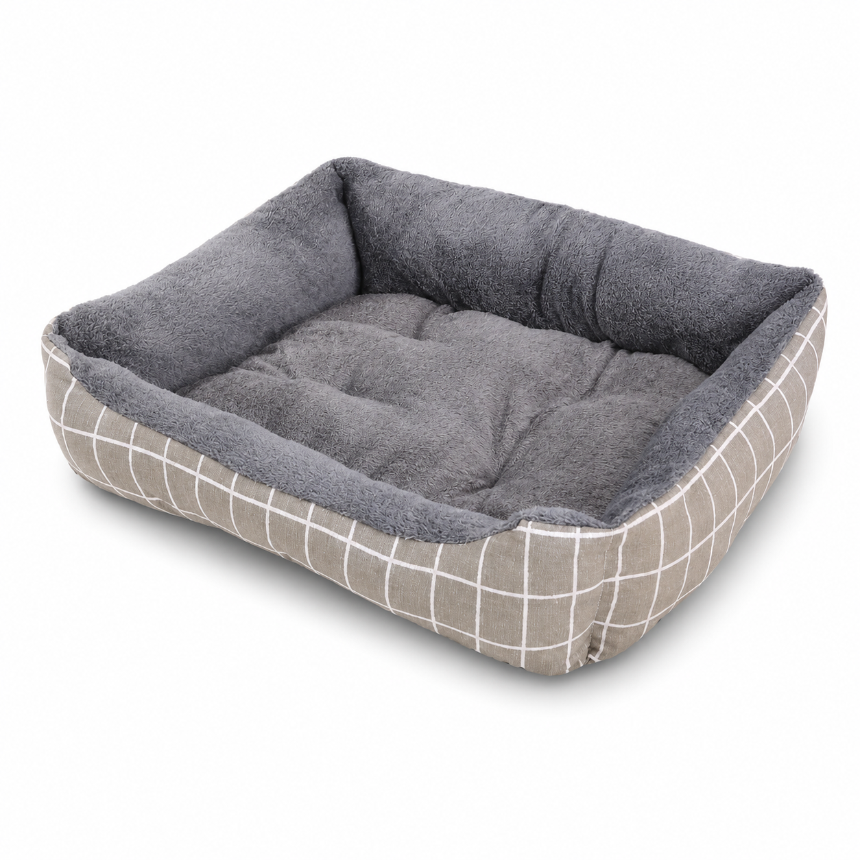 Flausi WinterBett orthopädisches Plüsch-Nest mit PP-Baumwolle für Hunde und Katzen