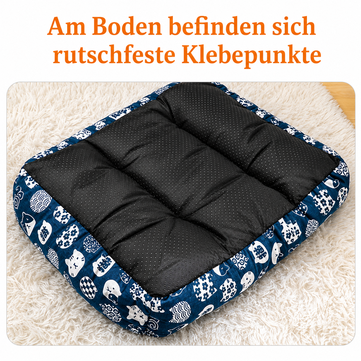 Flausi WinterBett orthopädisches Plüsch-Nest mit PP-Baumwolle für Hunde und Katzen