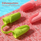 Flausi ZahnSanft pflegendes 2-Finger Zahnbürste Set für Hunde und Katzen