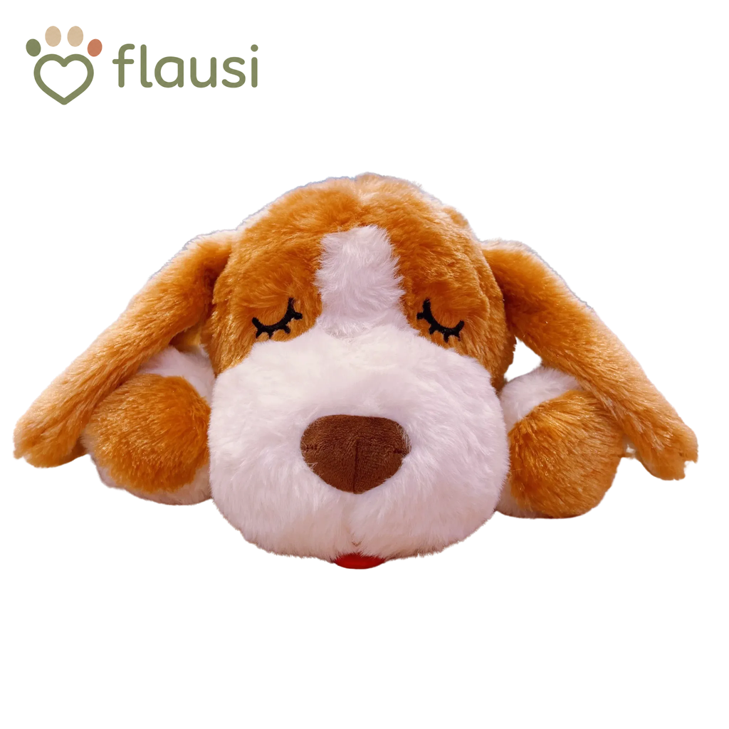 Flausi HerzTrost™ Anti-Angst Kuschelhund für Welpen & Hunde