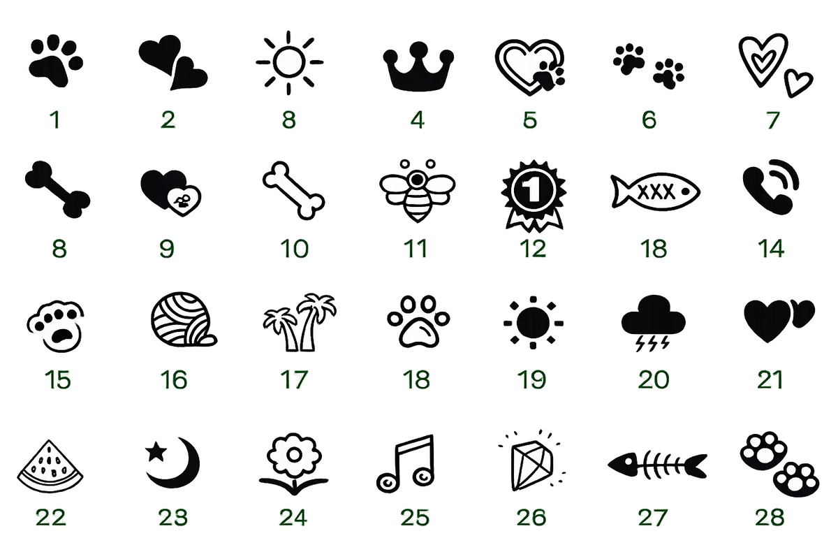 Symbol-Übersicht 1–28